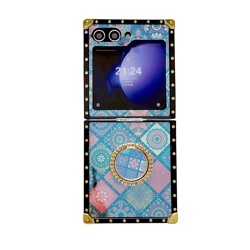 Retro Boho Style Ring Case With Lanyard for Galaxy Z Flip 6/5/4/3