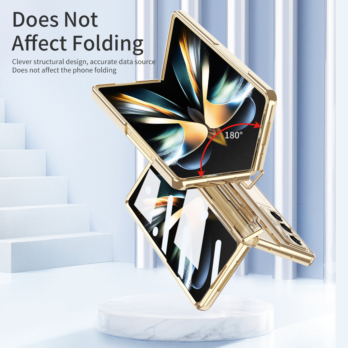 Armor Electroplated Anti-fall Protective Phone Case For Samsung Galaxy Z Fold3/4/5 With Back Screen Glass - Mycasety Mycasety