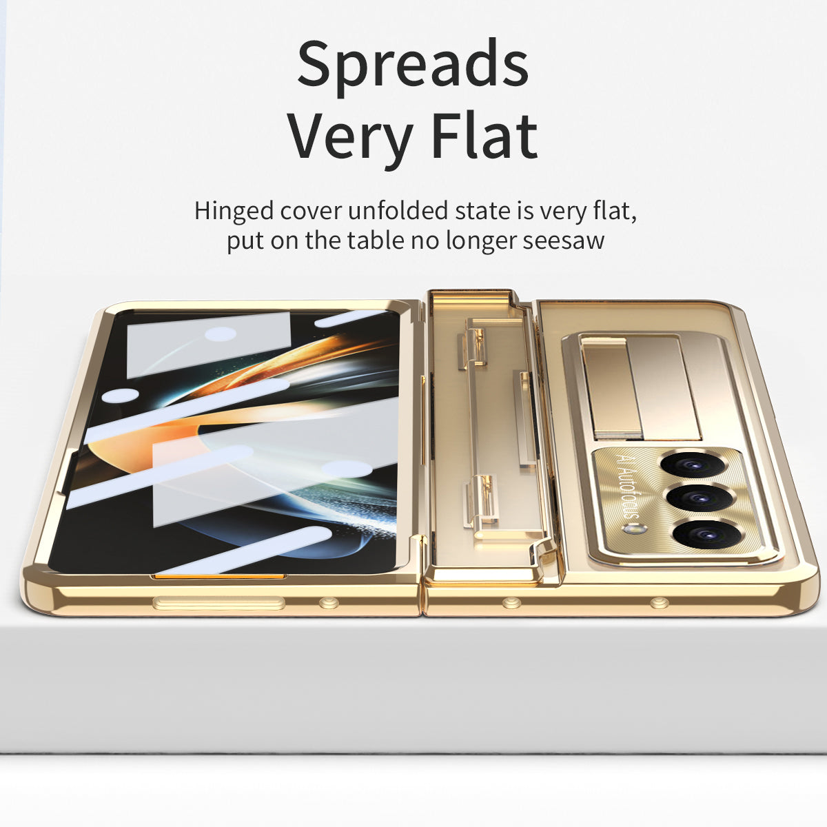 Armor Electroplated Anti-fall Protective Phone Case For Samsung Galaxy Z Fold3/4/5 With Back Screen Glass - Mycasety Mycasety