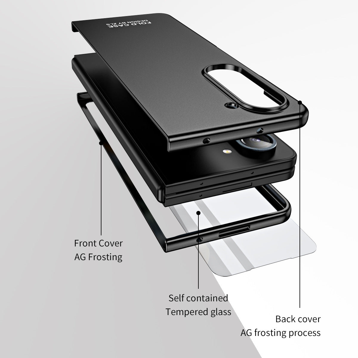 Samsung Galaxy Z Fold 5 Case with Pen Slot and Front Screen Protector Drop Resistant Case - mycasety2023 Mycasety