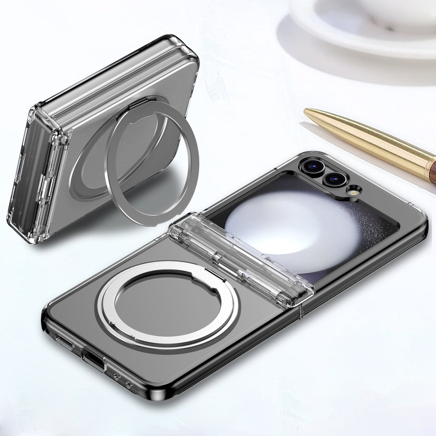 Magnetic Metal Bracket Hinge All-inclusive Shockproof Phone Case For Galaxy Z Flip Series
