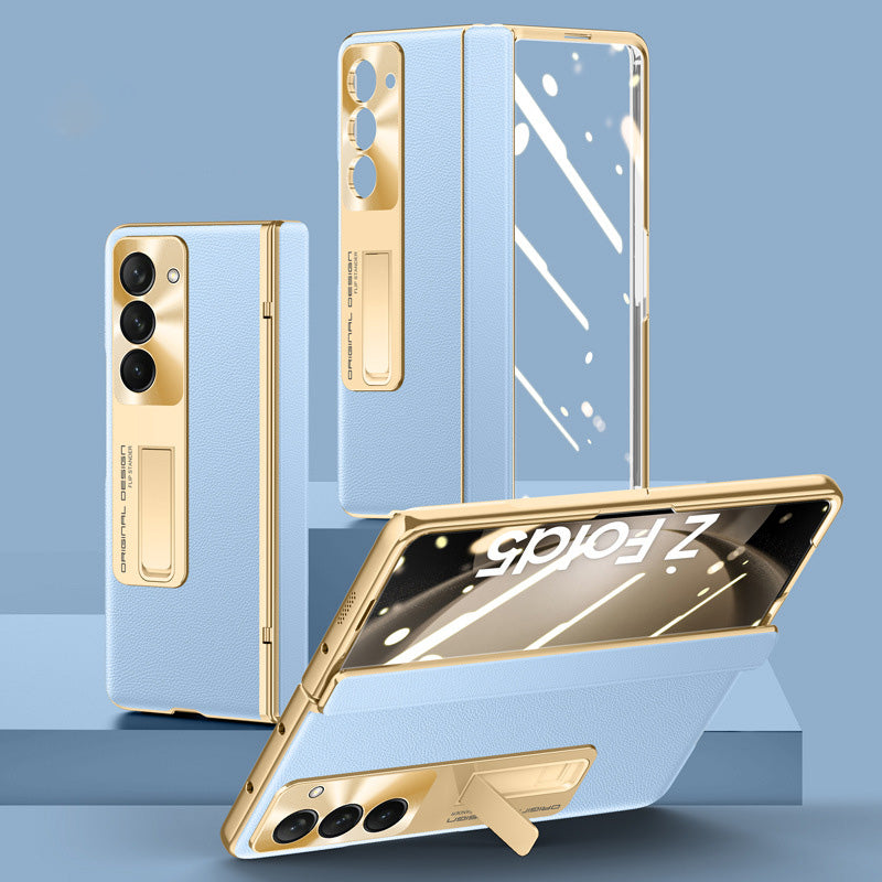 Samsung Galaxy Z Fold5 Luxurious Leather All-inclusive Protection Phone Case