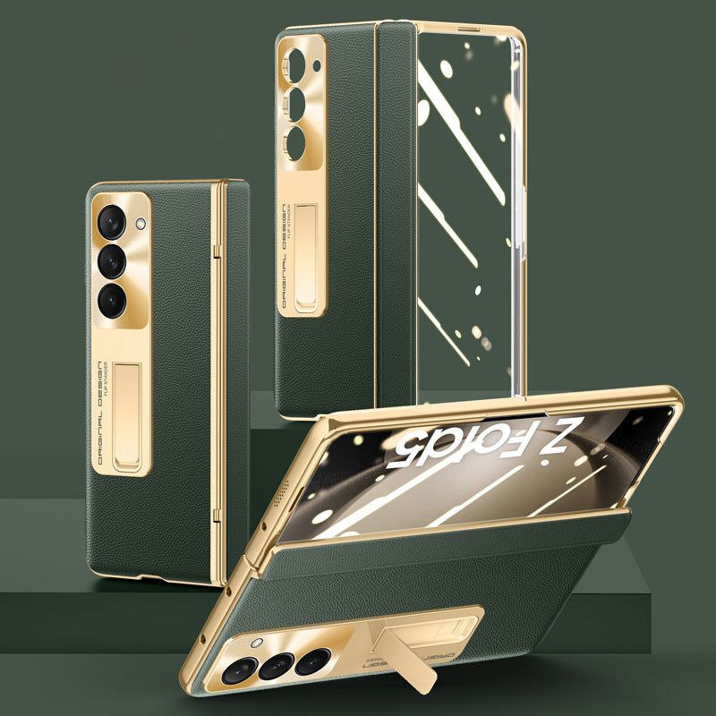 Samsung Galaxy Z Fold5 Luxurious Leather All-inclusive Protection Phone Case