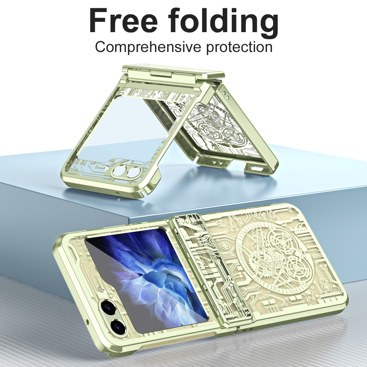 Luxury Electroplated Samsung Flip5 Flip4 Flip3 5G Case All-inclusive Drop-proof Protective Case - Mycasety Mycasety