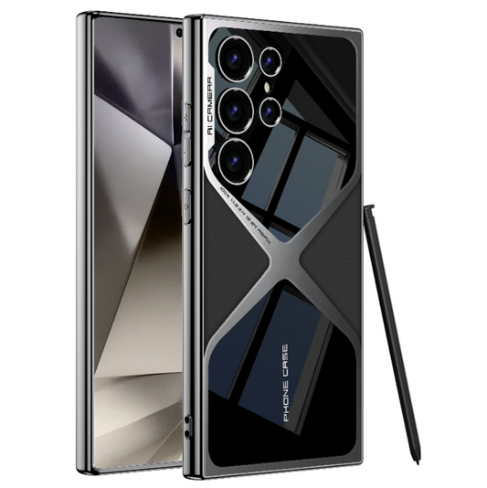 Electroplated Leather Anti-fall Protective Phone Case For Samsung Galaxy S24 S23 Ultra