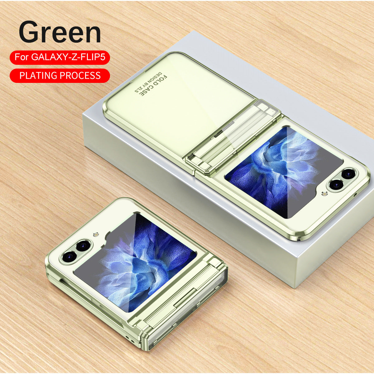 Electroplating Clear Phone Case For Samsung Galaxy Z Flip5 Flip4 Flip3 5G - Mycasety Mycasety