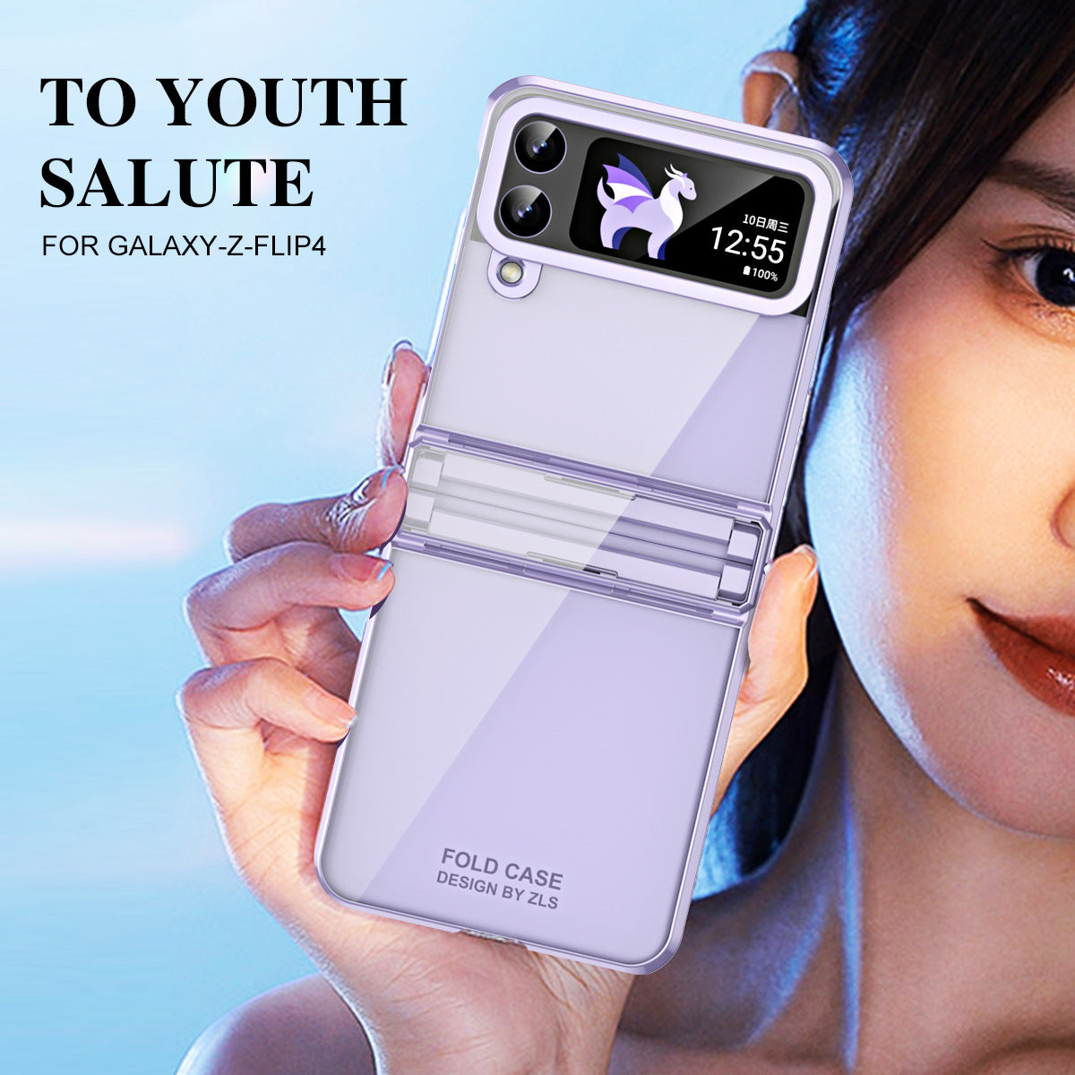 Electroplating Clear Phone Case For Samsung Galaxy Z Flip5 Flip4 Flip3 5G - Mycasety Mycasety