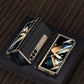 Handmade Leather Crocodile Pattern Phone Case With Back Screen Protector For Samsung Galaxy Z Fold4 5G - Mycasety Mycasety