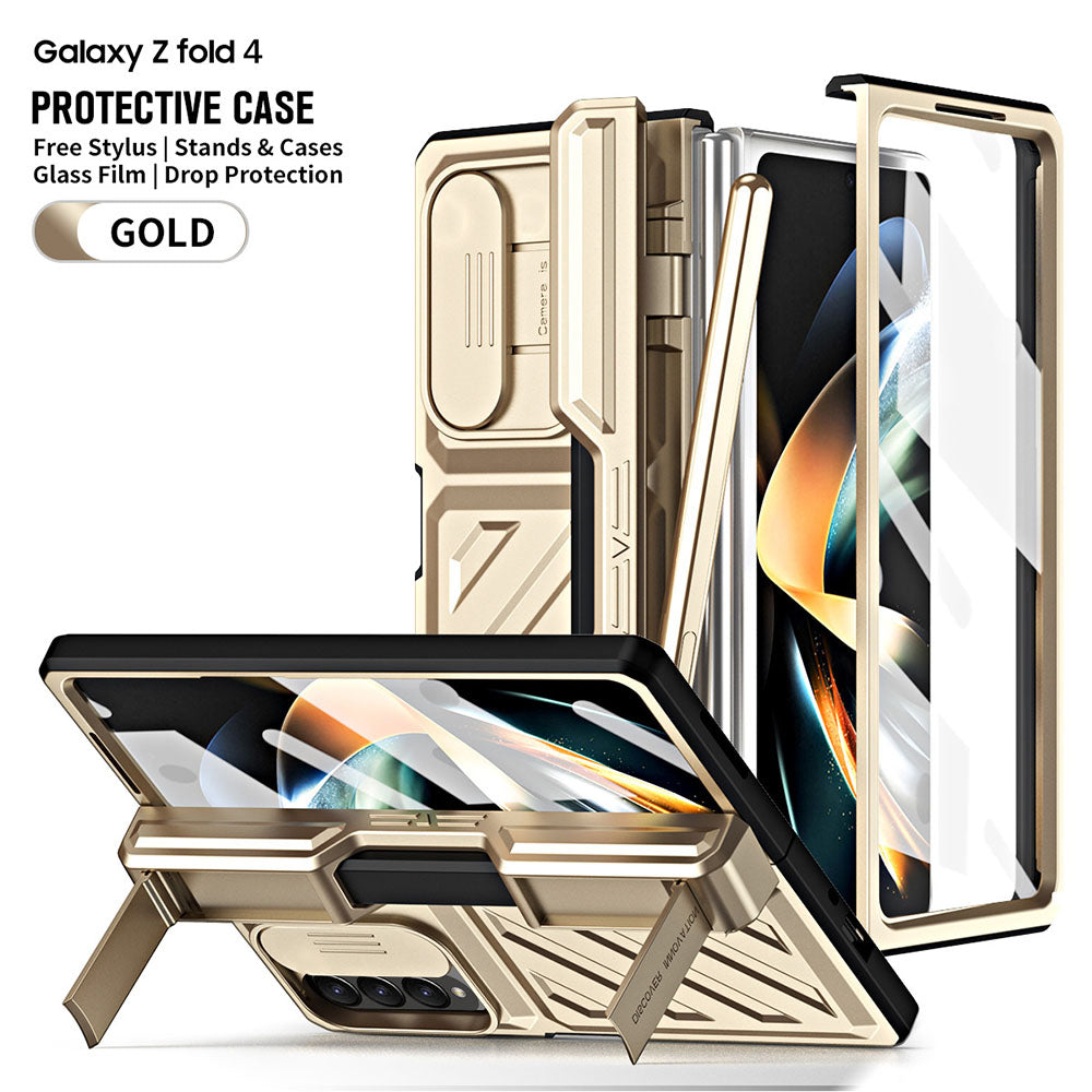 Transformers Folding Protective All-Inclusive Drop-Proof Phone Case With Stylus & Back Screen Protector For Galaxy Z Fold4 Fold5 - Mycasety Mycasety