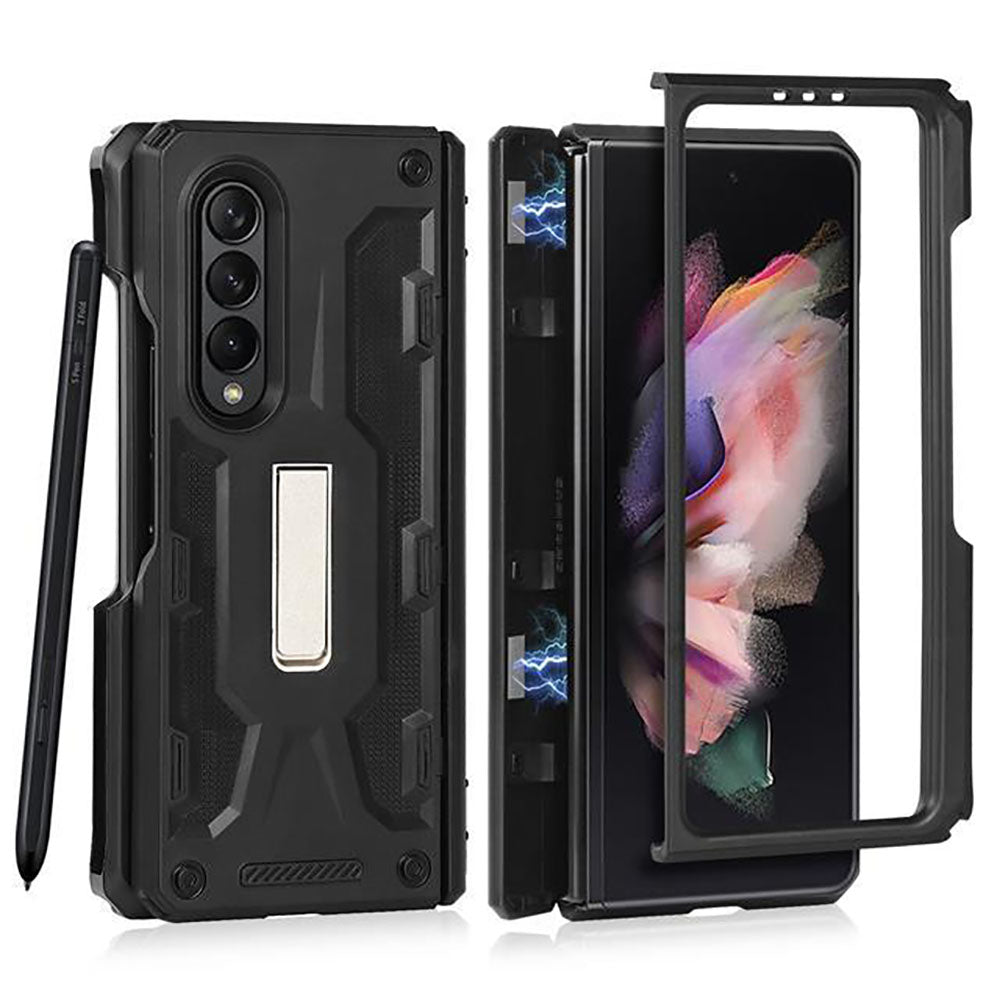 Armor Stand S-Pen Pen Slot With Hinged Phone Case For Samsung Galaxy Fold 3