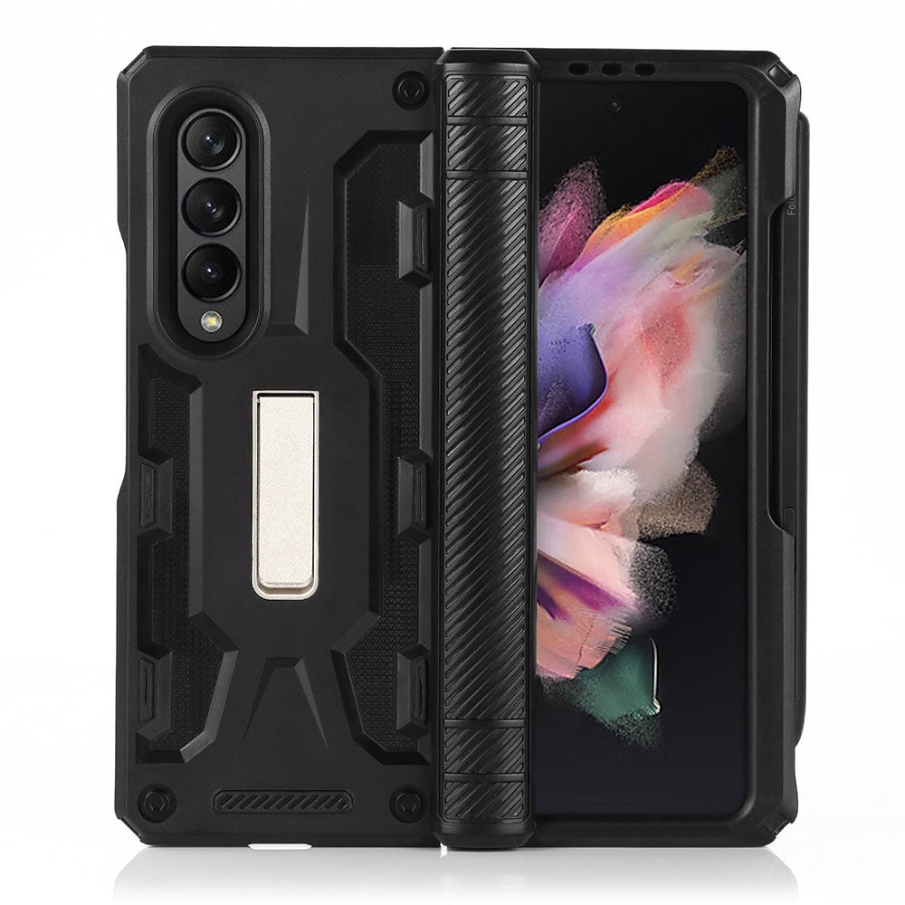 Armor Stand S-Pen Pen Slot With Hinged Phone Case For Samsung Galaxy Fold 3