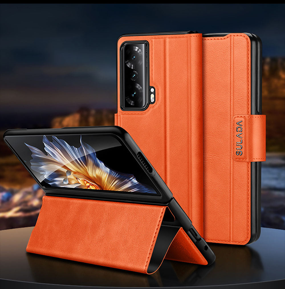 High-End Business Leather All-Inclusive Stand Fold Wallet Phone Case For Samsung Galaxy Z Fold