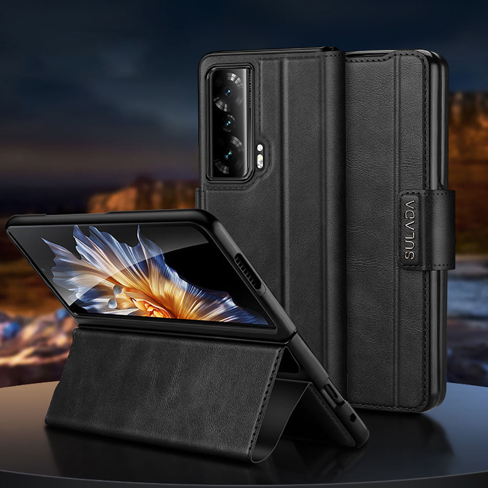 High-End Business Leather All-Inclusive Stand Fold Wallet Phone Case For Samsung Galaxy Z Fold