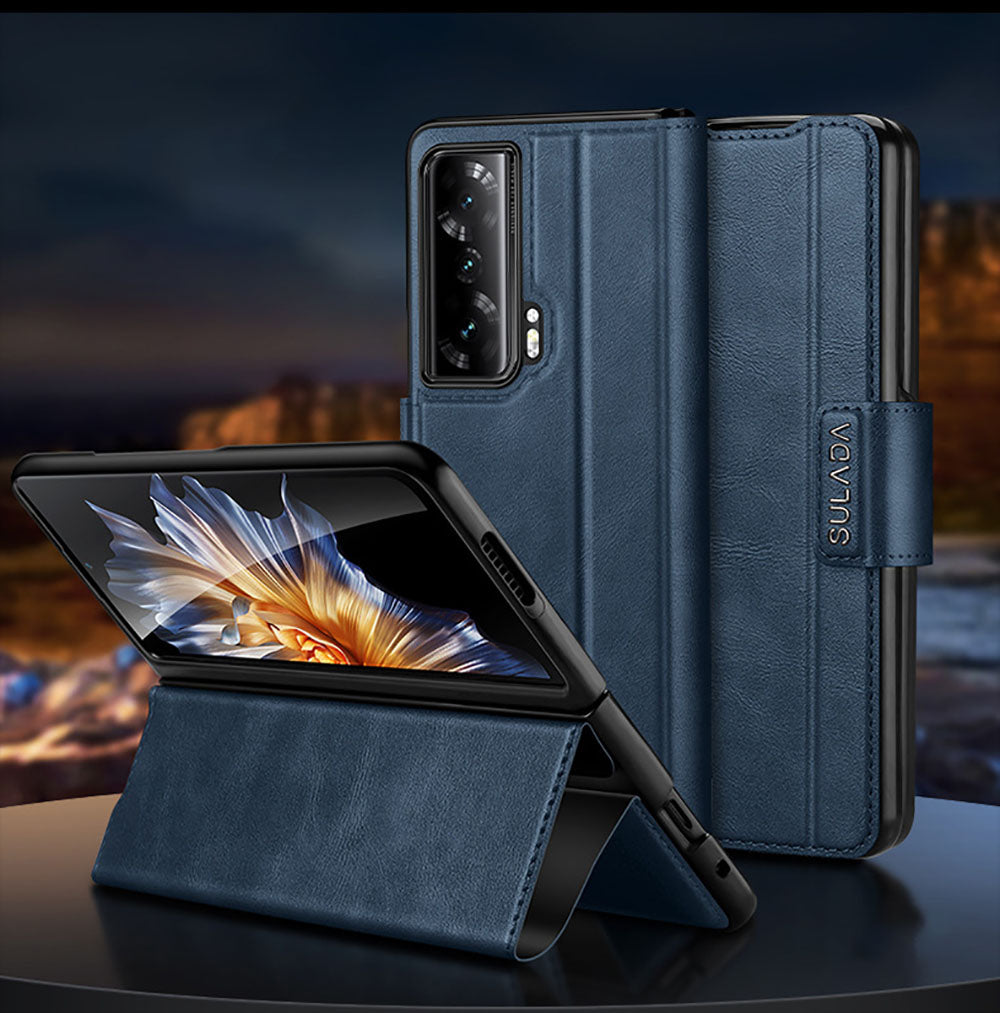 High-End Business Leather All-Inclusive Stand Fold Wallet Phone Case For Samsung Galaxy Z Fold