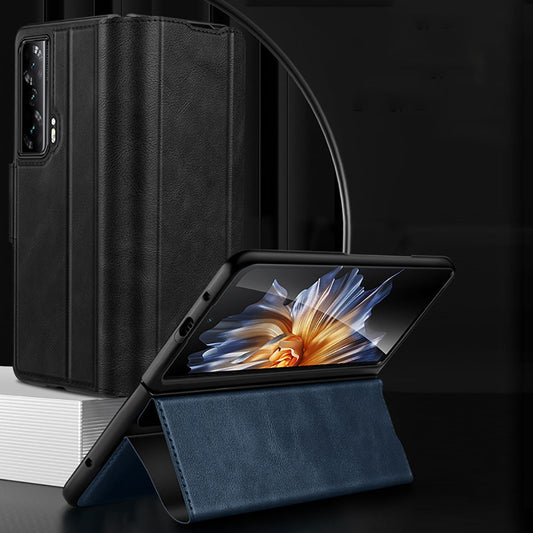 High-End Business Leather All-Inclusive Stand Fold Wallet Phone Case For Samsung Galaxy Z Fold