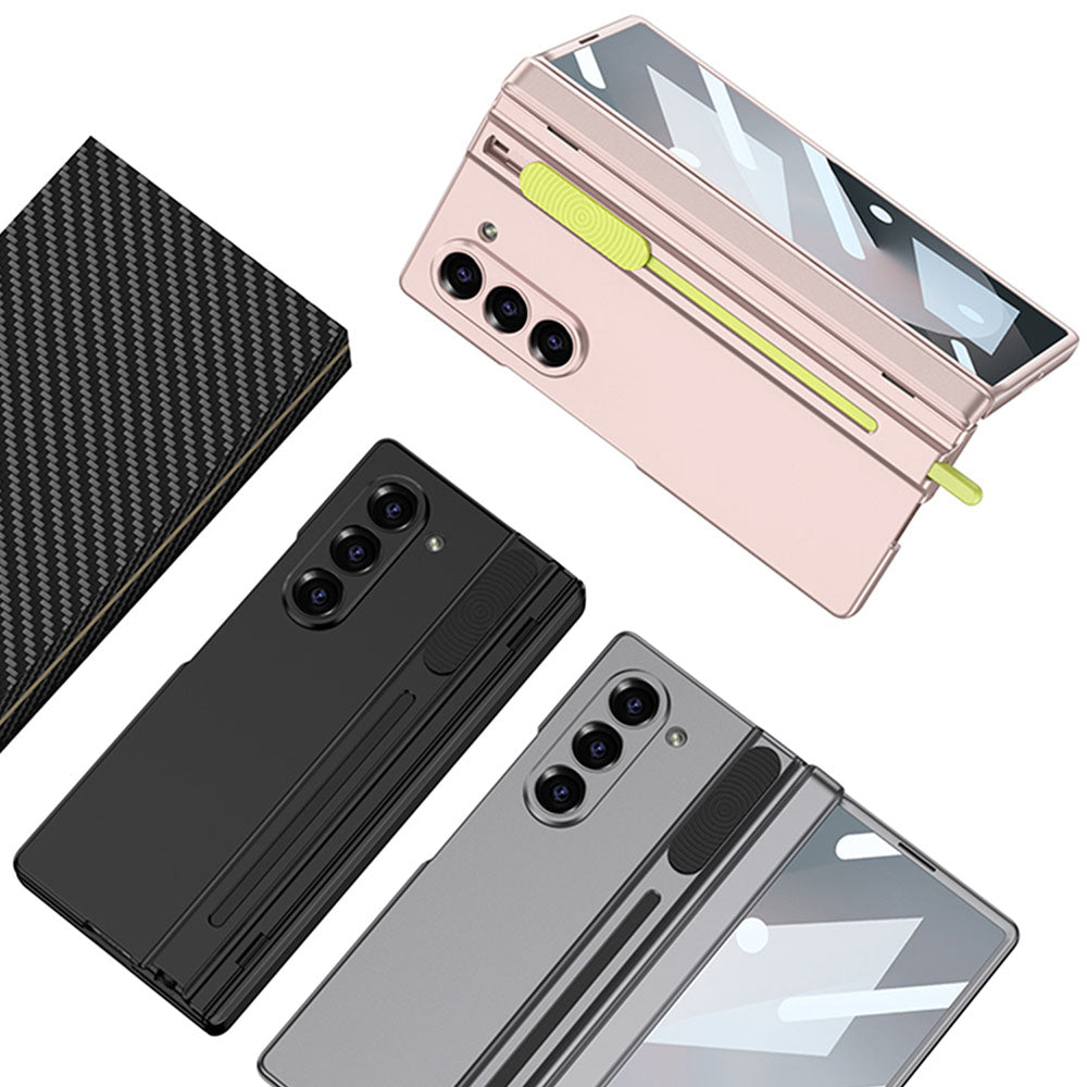 Magnetic Hinged Phone Case For Samsung Galaxy Fold With Pen Slot and Screen Protector