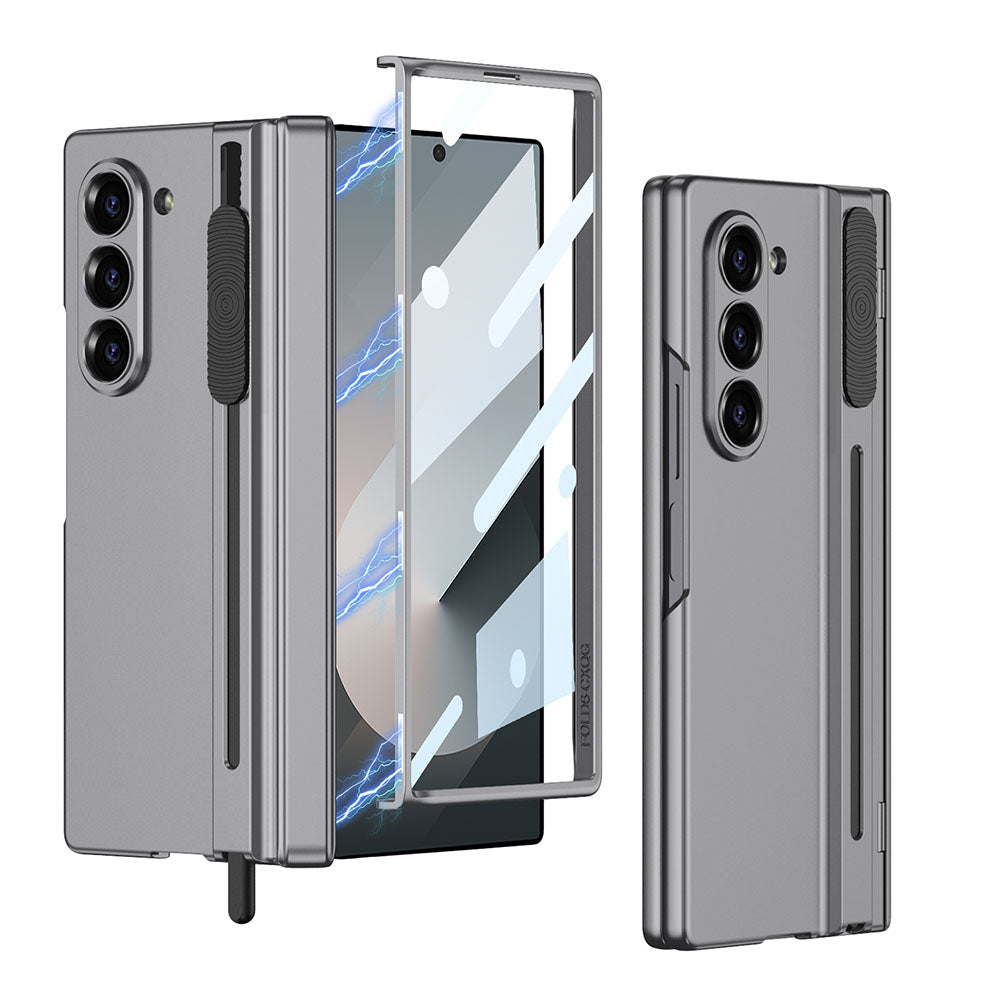 Magnetic Hinged Phone Case For Samsung Galaxy Fold With Pen Slot and Screen Protector