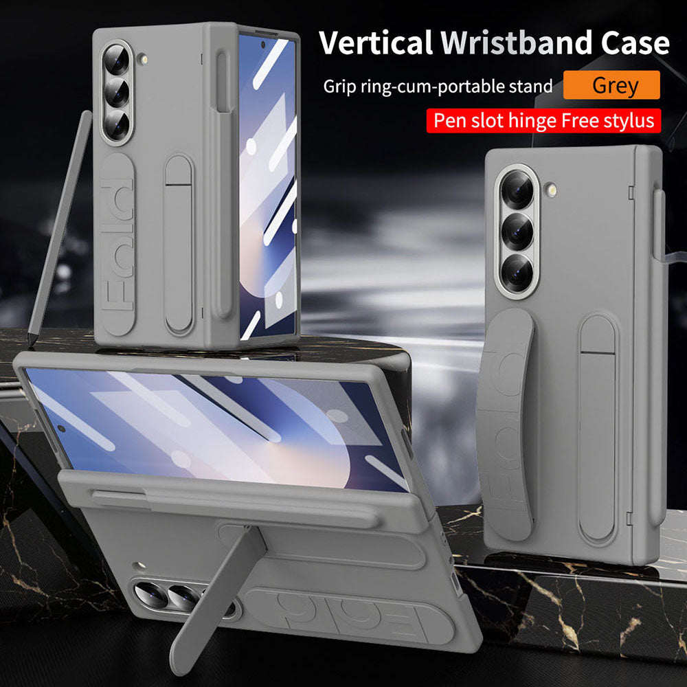 Higne Pen Box Shockproof Phone Case With Screen Protector & Wristband Holder For Galaxy Z Fold 6/5/4