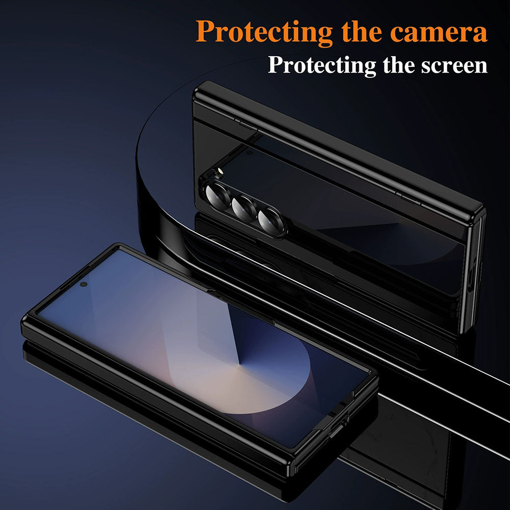 Folding Bracket Hinge Shell Protective Phone Case For Samsung Galaxy Fold With HD Screen Protector