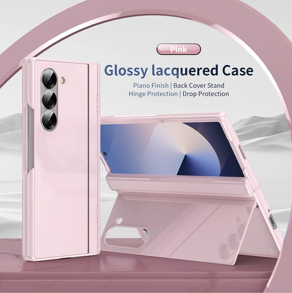 Folding Bracket Hinge Shell Protective Phone Case For Samsung Galaxy Fold With HD Screen Protector