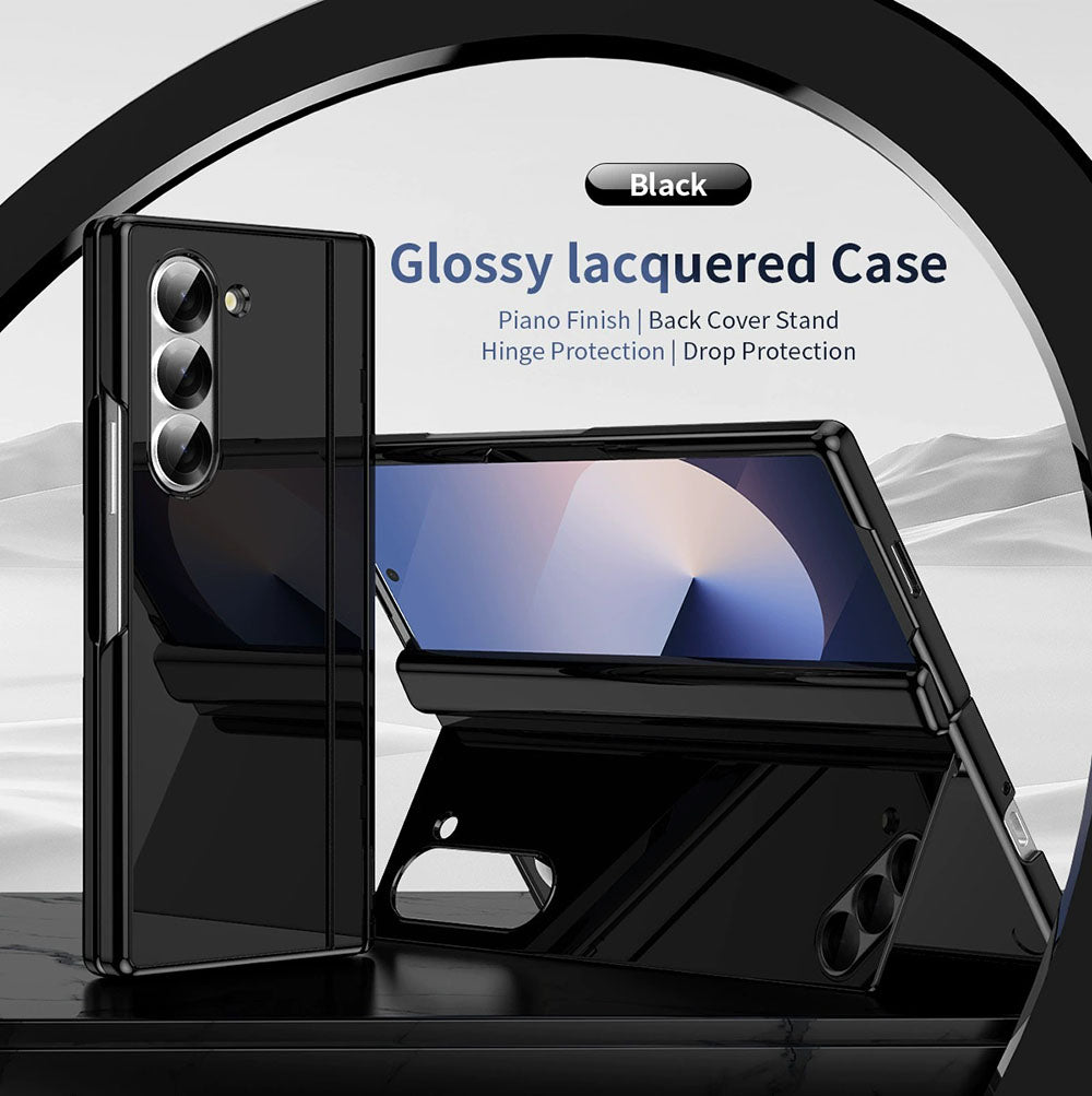 Folding Bracket Hinge Shell Protective Phone Case For Samsung Galaxy Fold With HD Screen Protector