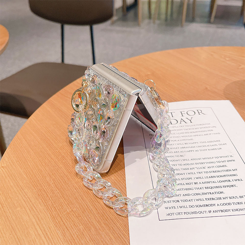 Luxurious Sparkling Rhinestone Phone Case For Samsung Galaxy Z Flip3 Flip4 5G