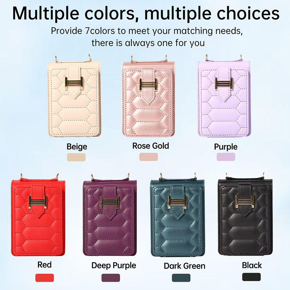 Crossbody Strap Flip Leather Phone Case For Samsung Galaxy Flip5 Flip4 Flip3