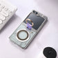 Cyberpunk Magnetic Wireless Charging Phantom Ring Phone Case For Samsung Galaxy Z Flip5 Flip4 Flip3
