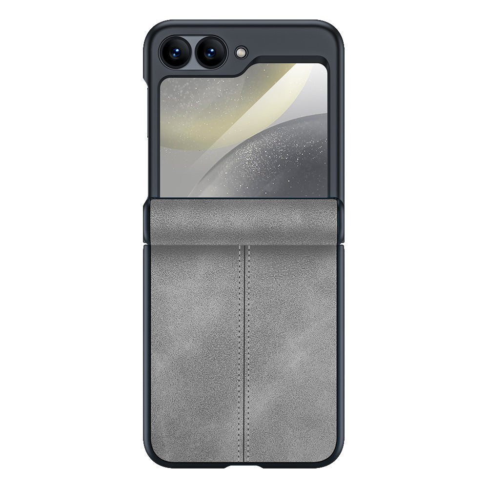 Premium Leather Full Protection Drop Proof Phone Case For Samsung Galaxy Z Flip6 With Screen Protector