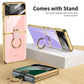 Luxury Plating Frame Anti-knock Protection Glass Case For Samsung Galaxy Z Flip3 - GiftJupiter