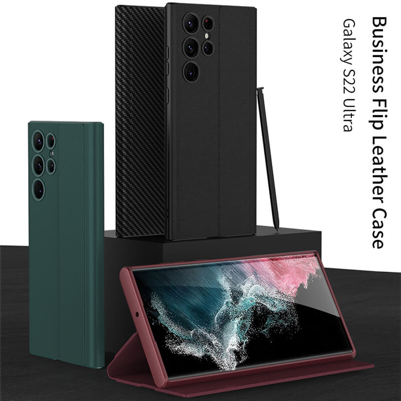 2022 New Flip Leather Case for Samsung Galaxy S22 Ultra 5G - GiftJupiter