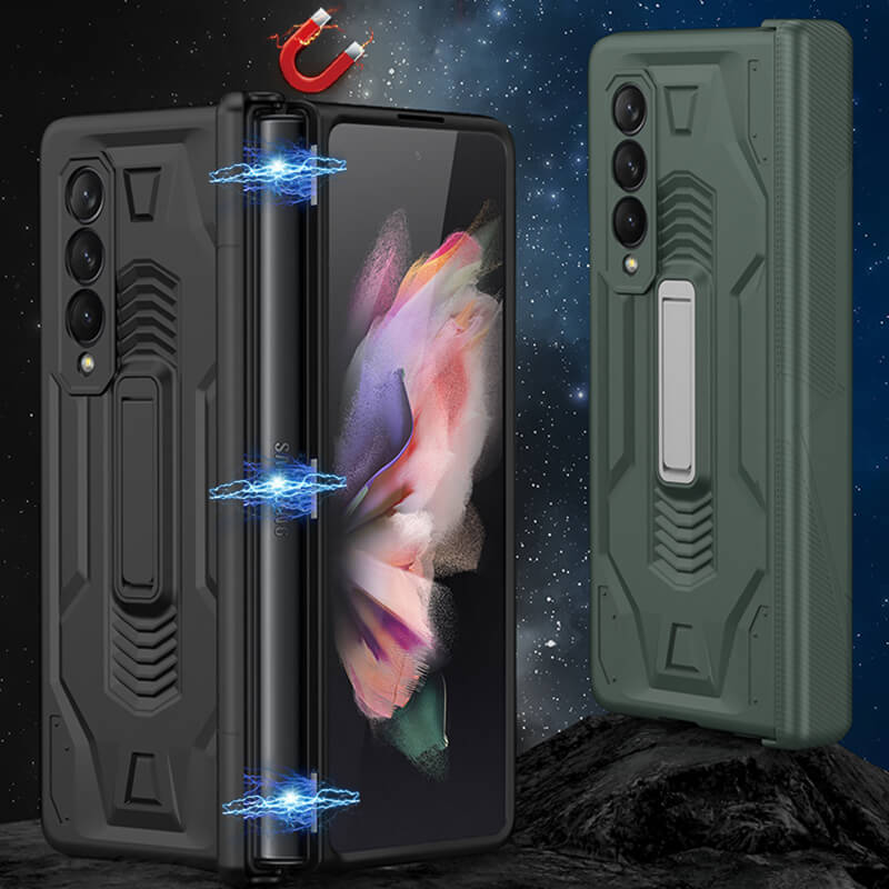 Magnetic Armor All-inclusive Hinge Holder Case For Samsung Galaxy Z Fold3 5G - GiftJupiter