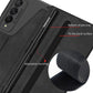 Leather Pen Holder Armor Back Case For Samsung Galaxy Z Fold4 Fold3 5G - GiftJupiter