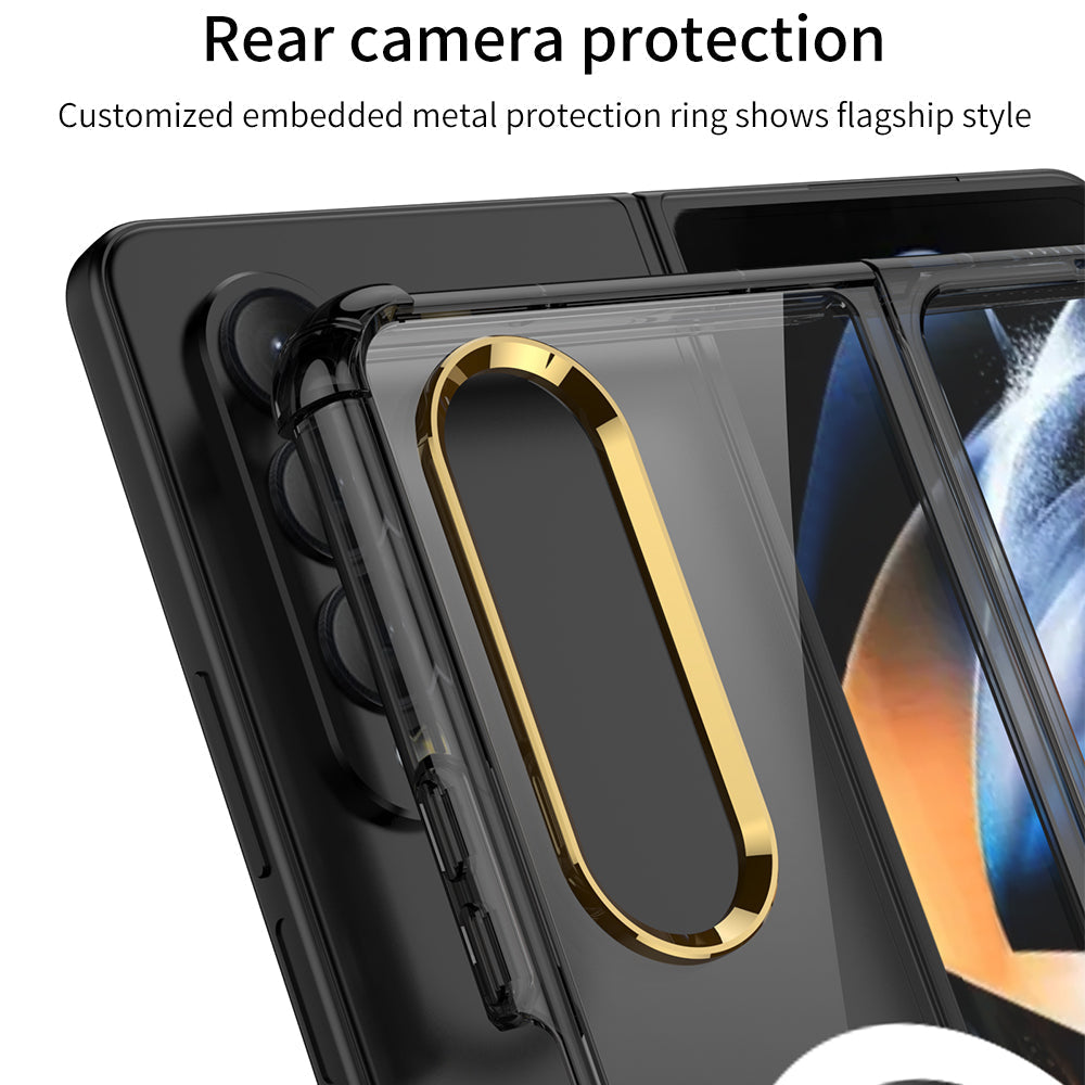 Airbag Anti-drop Wireless Charging Phone Case For Samsung Galaxy Z Fold3 Fold4 5G With Back Screen Glass Protector - GiftJupiter
