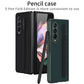 Luxury Leather Shockproof Pen Slot Case For Samsung Z Fold 3 5G - GiftJupiter