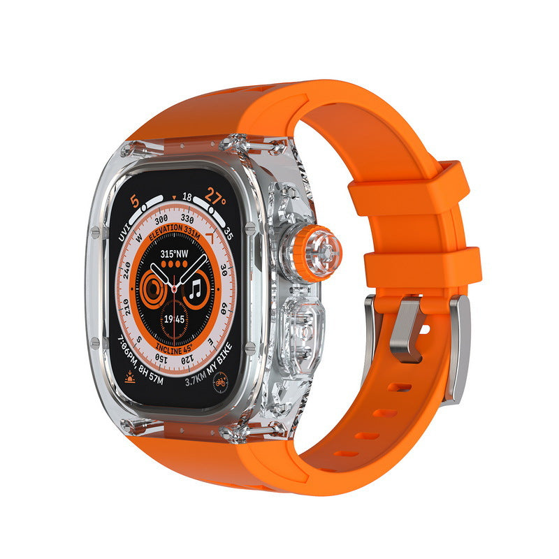 Luxury Transparent Case Strap For Apple Watch Ultra 49mm - mycasety2023 Mycasety