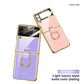 Luxury Plating Frame Anti-knock Protection Glass Case For Samsung Galaxy Z Flip3 - GiftJupiter