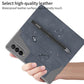 Leather Pen Holder Armor Back Case For Samsung Galaxy Z Fold4 Fold3 5G - GiftJupiter