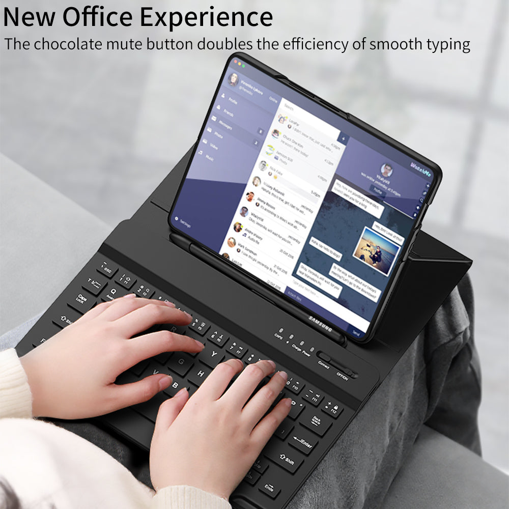 Galaxy Z Fold4 Fold3 High Quality Business Keyboard Case - GiftJupiter