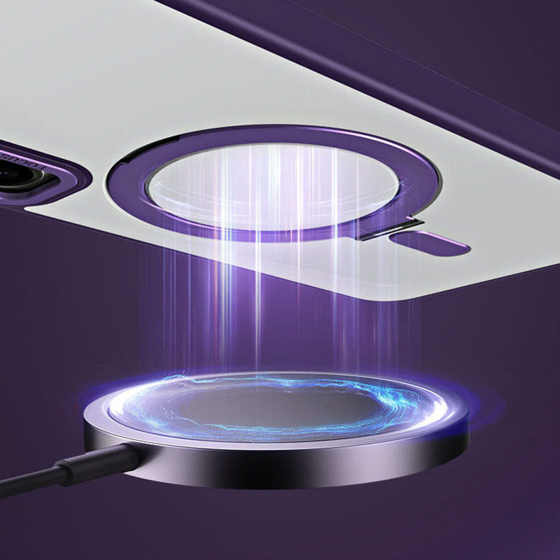 Invisible Magnetic MagSafe Bracket Anti-fall Phone Case For Samsung Galaxy S23 Ultra Plus Support Wireless Charging