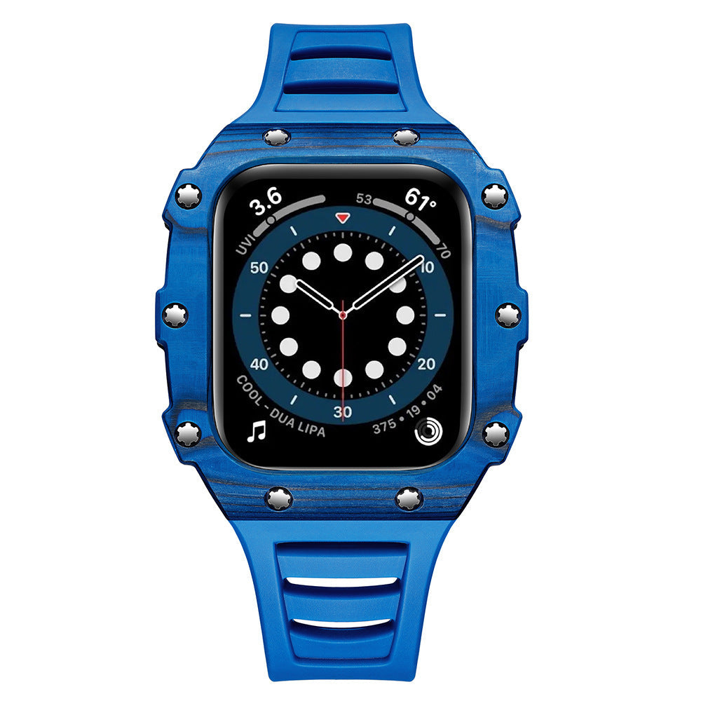 Luxury Carbon Fiber Case Strap For Apple Watch Series 41/42mm 44/45mm - mycasety2023 Mycasety