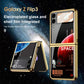 Space Luxury Plating Frame Anti-knock Protection Glass Case For Samsung Galaxy Z Flip3 - GiftJupiter