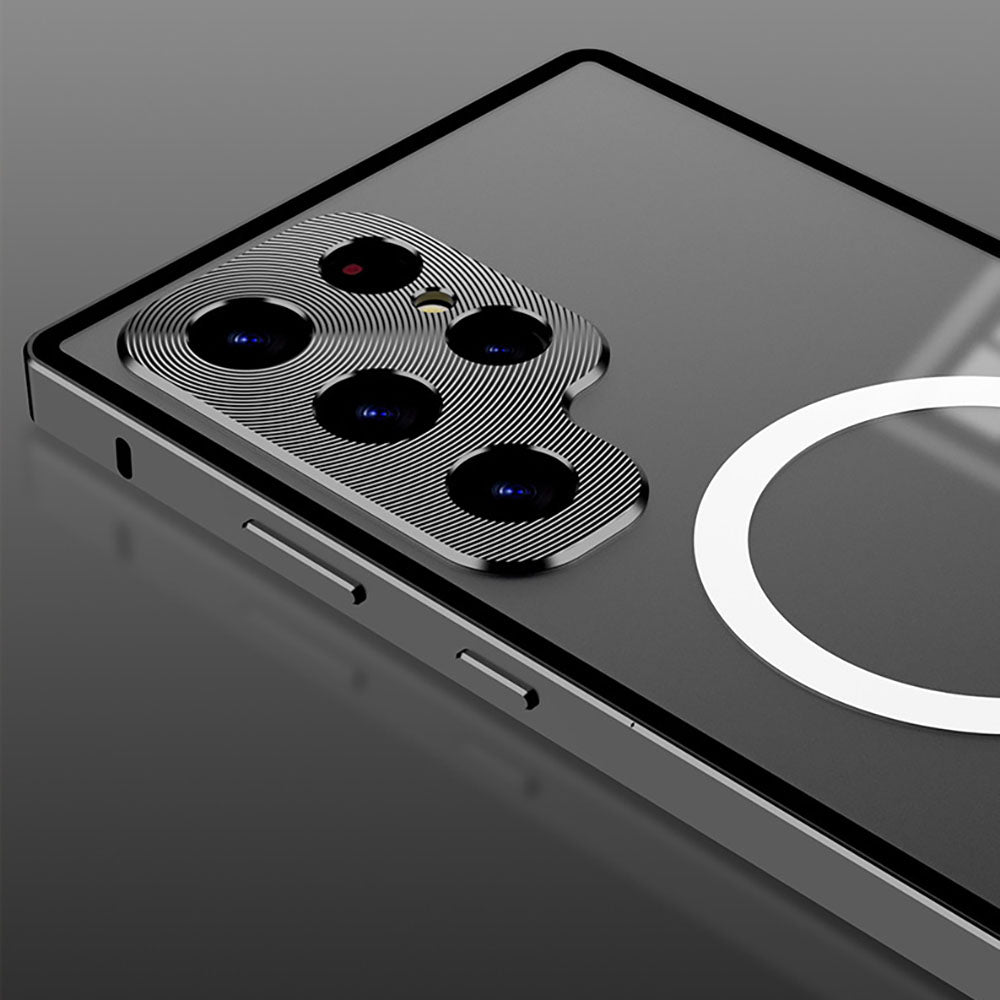 Newest Aluminum Alloy Frame Frosted Back Panel Metal Lens Magnetic Phone Case For Samsung Galaxy S23 Series