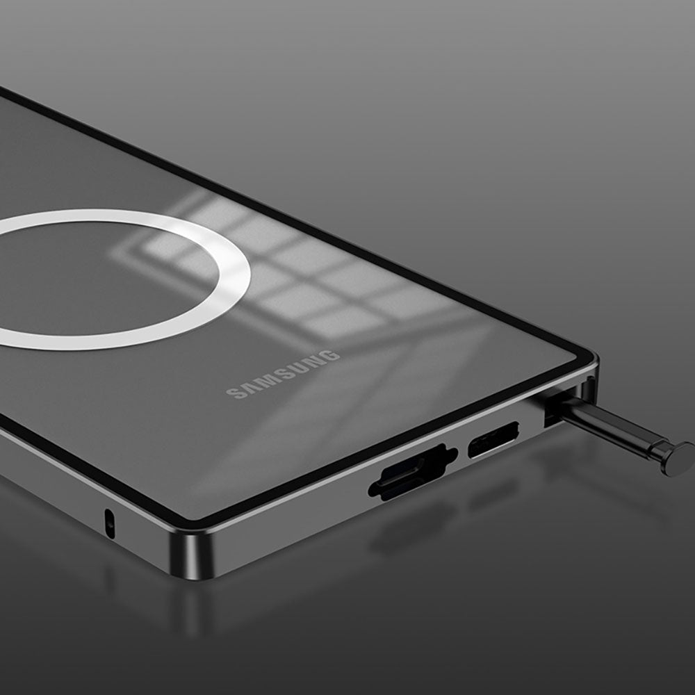 Newest Aluminum Alloy Frame Frosted Back Panel Metal Lens Magnetic Phone Case For Samsung Galaxy S23 Series