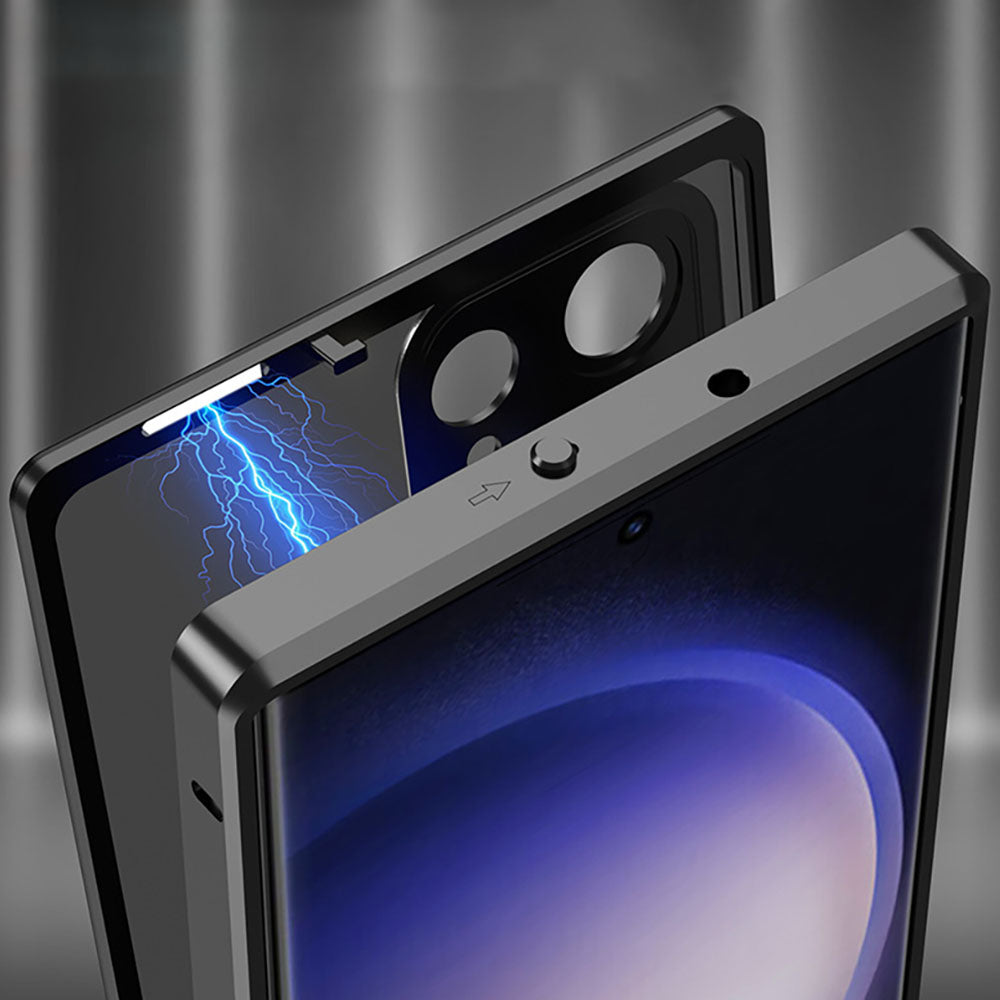 Newest Aluminum Alloy Frame Frosted Back Panel Metal Lens Magnetic Phone Case For Samsung Galaxy S23 Series