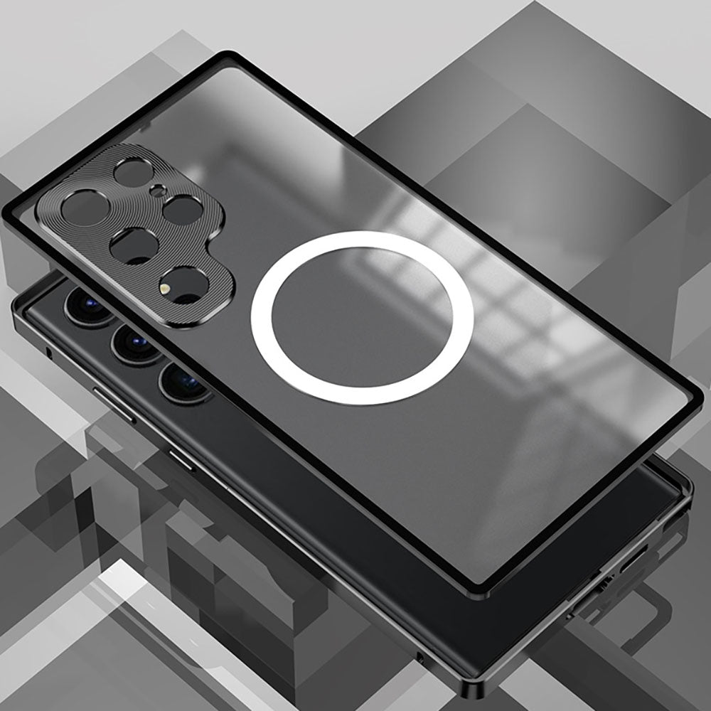 Newest Aluminum Alloy Frame Frosted Back Panel Metal Lens Magnetic Phone Case For Samsung Galaxy S23 Series