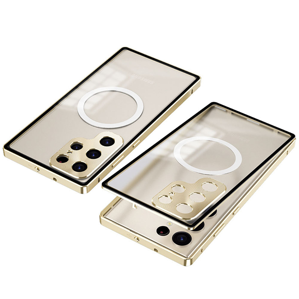 Newest Aluminum Alloy Frame Frosted Back Panel Metal Lens Magnetic Phone Case For Samsung Galaxy S23 Series