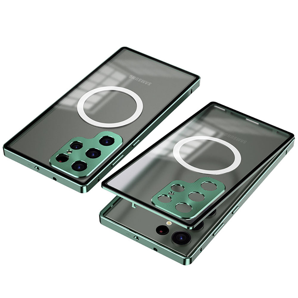 Newest Aluminum Alloy Frame Frosted Back Panel Metal Lens Magnetic Phone Case For Samsung Galaxy S23 Series