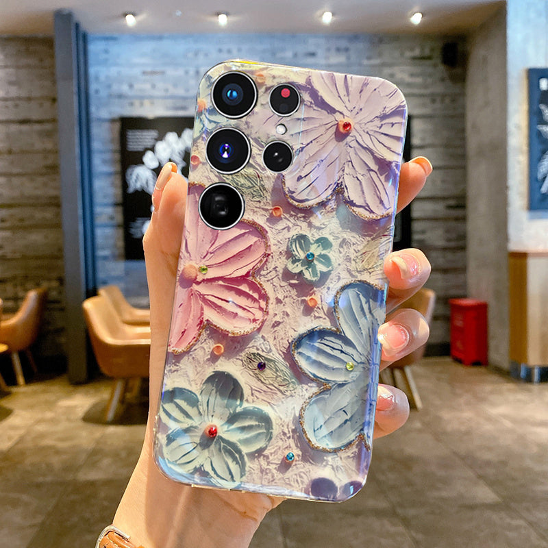 Ins Hot Oil Painting Flower Samsung/iPhone Case - GiftJupiter