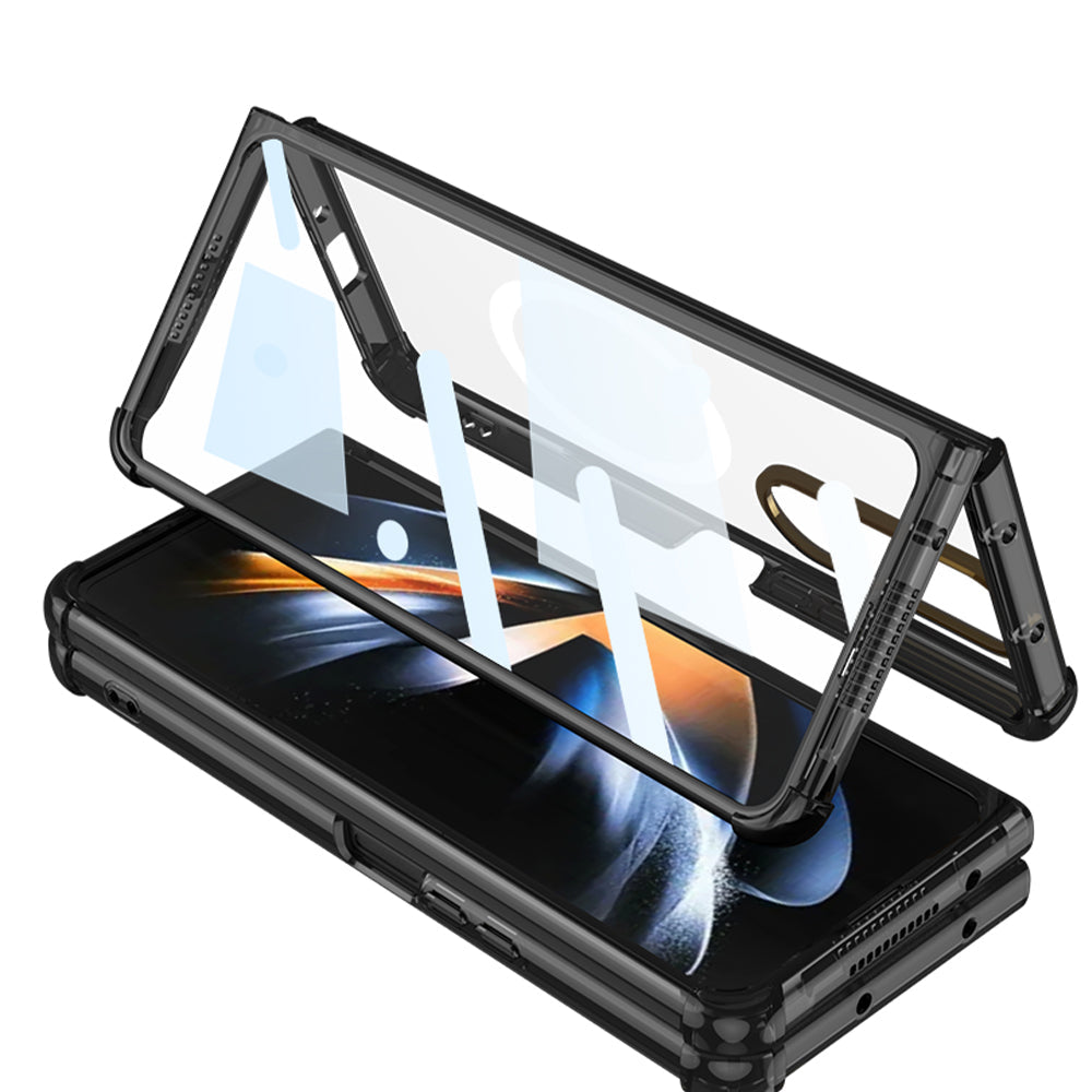 Airbag Anti-drop Wireless Charging Phone Case For Samsung Galaxy Z Fold3 Fold4 5G With Back Screen Glass Protector - GiftJupiter